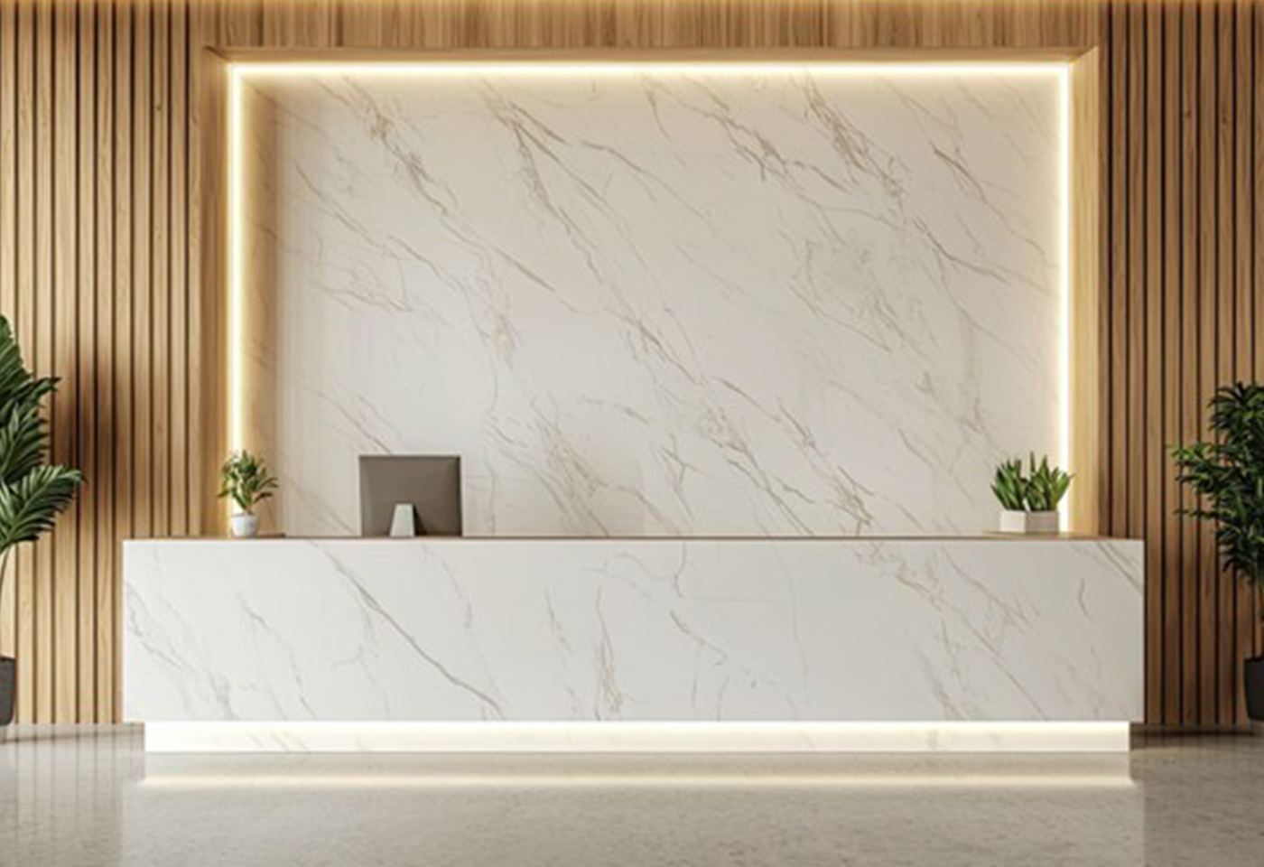 受付カウンターの素材を選ぶ際の注意点