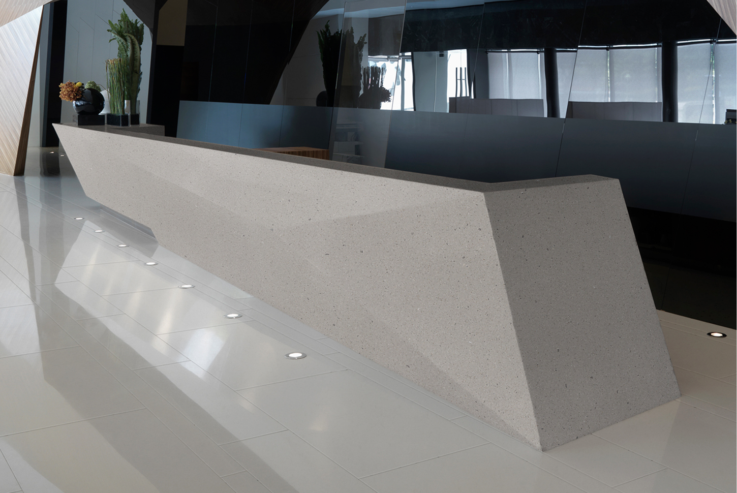 人工大理石は受付カウンターの素材に最適？注意点や他素材との比較も解説