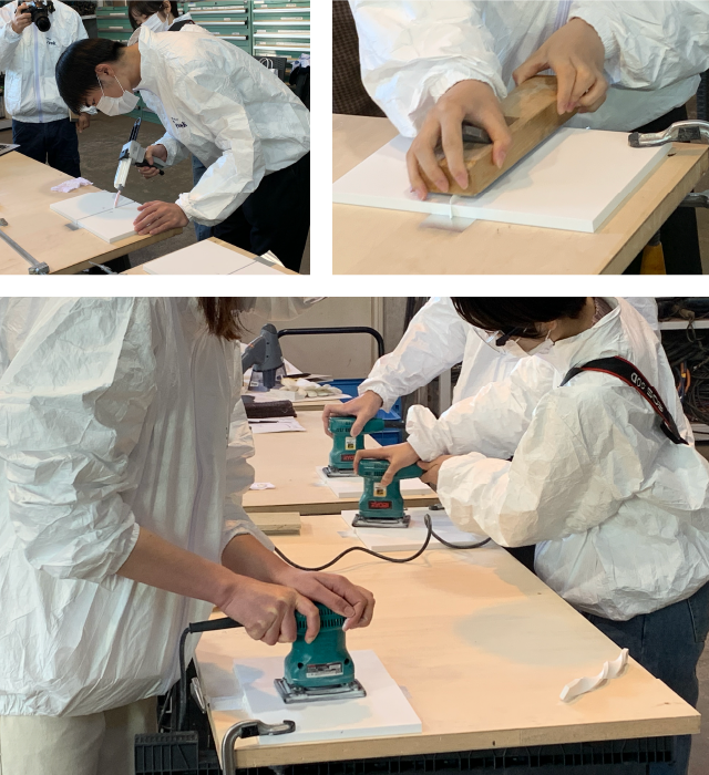 コーリアン®専用の接着剤を使用し、コーリアン®同士の接着作業