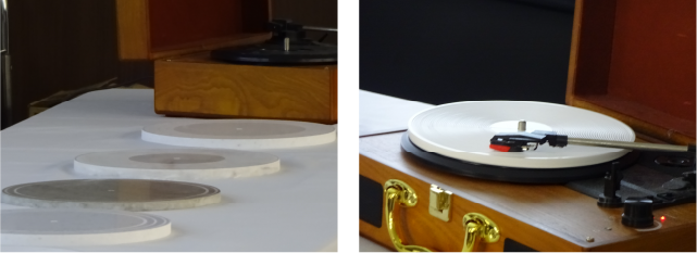 音、味覚、感情という目には見えないものをコーリアン®という素材を通じ、見えるものとして表現した作品